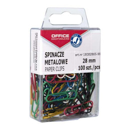 CAJA 100 CLIPS DE COLORES 28mm