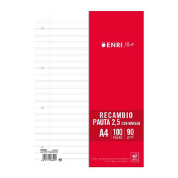 RECAMBIO 100H ENRI A4 PAUTA...
